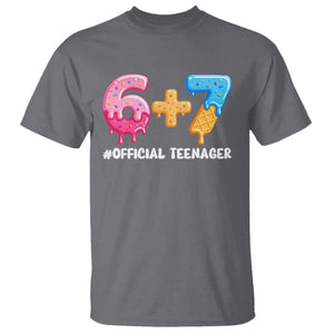 Funny 67 13th Birthday Official Teenager T Shirt 6 7 Ice Cream Drip Meme Funny Six Seven 13 Years Old TS10 Charcoal Print Your Wear