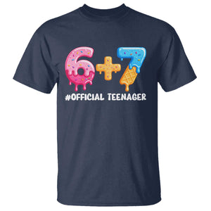 Funny 67 13th Birthday Official Teenager T Shirt 6 7 Ice Cream Drip Meme Funny Six Seven 13 Years Old TS10 Navy Print Your Wear