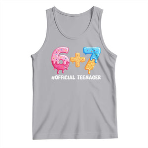 Funny 67 13th Birthday Official Teenager Tank Top 6 7 Ice Cream Drip Meme Funny Six Seven 13 Years Old TS10 Athletic Heather Print Your Wear