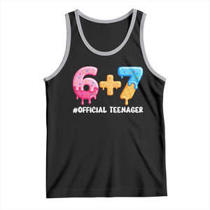 Funny 67 13th Birthday Official Teenager Tank Top 6 7 Ice Cream Drip Meme Funny Six Seven 13 Years Old TS10 Black Athletic Heather Print Your Wear