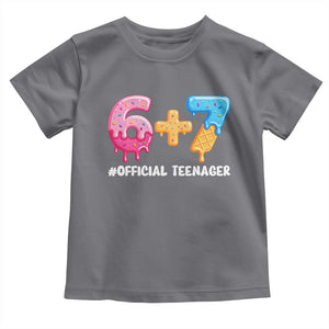 Funny 67 13th Birthday Official Teenager Toddler T Shirt 6 7 Ice Cream Drip Meme Funny Six Seven 13 Years Old TS10 Charcoal Print Your Wear