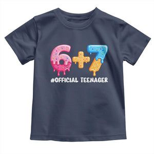 Funny 67 13th Birthday Official Teenager Toddler T Shirt 6 7 Ice Cream Drip Meme Funny Six Seven 13 Years Old TS10 Navy Print Your Wear
