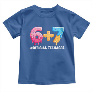 Funny 67 13th Birthday Official Teenager Toddler T Shirt 6 7 Ice Cream Drip Meme Funny Six Seven 13 Years Old TS10 Royal Blue Print Your Wear