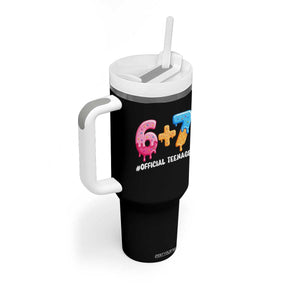 Funny 67 13th Birthday Official Teenager Tumbler With Handle 6 7 Ice Cream Drip Meme Funny Six Seven 13 Years Old TS10 Print Your Wear