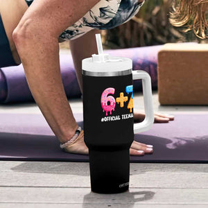 Funny 67 13th Birthday Official Teenager Tumbler With Handle 6 7 Ice Cream Drip Meme Funny Six Seven 13 Years Old TS10 Print Your Wear