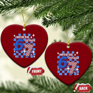 Funny 13th Birthday Official Teenager Ceramic Ornament 6+7 13 Year Old Boys Kids Checkered 67 Meme TS10 Print Your Wear