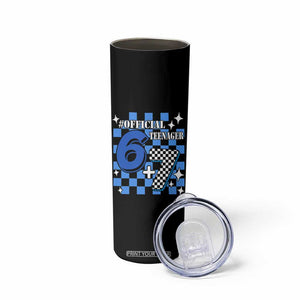 Funny 13th Birthday Official Teenager Skinny Tumbler 6+7 13 Year Old Boys Kids Checkered 67 Meme TS10 Print Your Wear