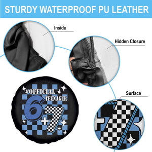Funny 13th Birthday Official Teenager Spare Tire Cover 6+7 13 Year Old Boys Kids Checkered 67 Meme TS10 Print Your Wear