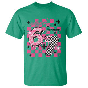 Funny 13th Birthday Official Teenager T Shirt 6+7 13 Year Old Kids Girls Pink Checkered 67 Meme TS10 Irish Green Print Your Wear