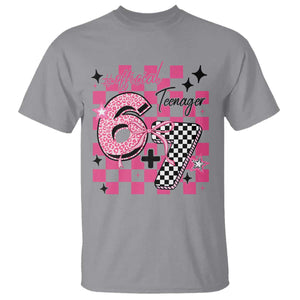 Funny 13th Birthday Official Teenager T Shirt 6+7 13 Year Old Kids Girls Pink Checkered 67 Meme TS10 Sport Gray Print Your Wear