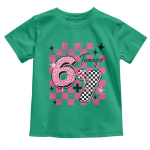 Funny 13th Birthday Official Teenager Toddler T Shirt 6+7 13 Year Old Kids Girls Pink Checkered 67 Meme TS10 Irish Green Print Your Wear