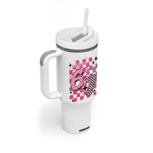 Funny 13th Birthday Official Teenager Tumbler With Handle 6+7 13 Year Old Kids Girls Pink Checkered 67 Meme TS10 Print Your Wear
