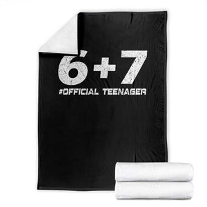 Funny 13th Birthday Official Teenager Throw Blanket 13 Years Old Boys Kids TS10 Black Print Your Wear