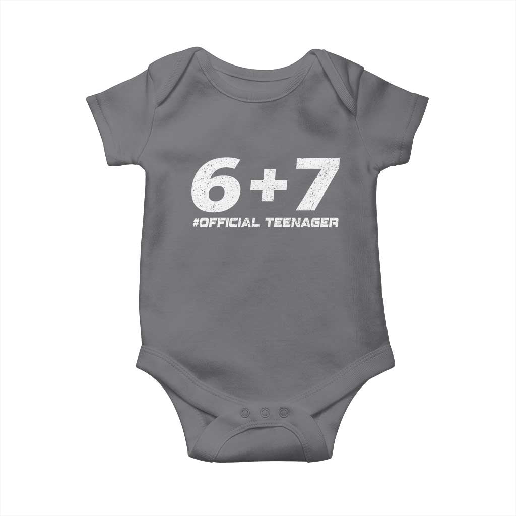 Funny 13th Birthday Official Teenager Baby Onesie 13 Years Old Boys Kids TS10 Charcoal Print Your Wear