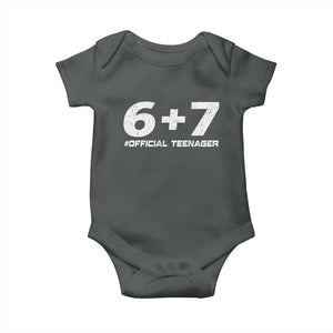 Funny 13th Birthday Official Teenager Baby Onesie 13 Years Old Boys Kids TS10 Dark Heather Print Your Wear
