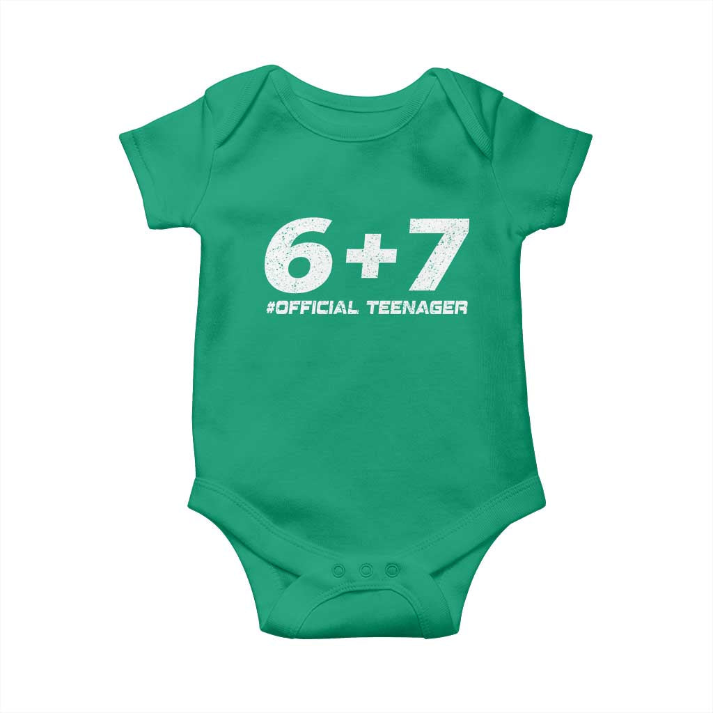 Funny 13th Birthday Official Teenager Baby Onesie 13 Years Old Boys Kids TS10 Irish Green Print Your Wear