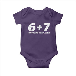 Funny 13th Birthday Official Teenager Baby Onesie 13 Years Old Boys Kids TS10 Purple Print Your Wear