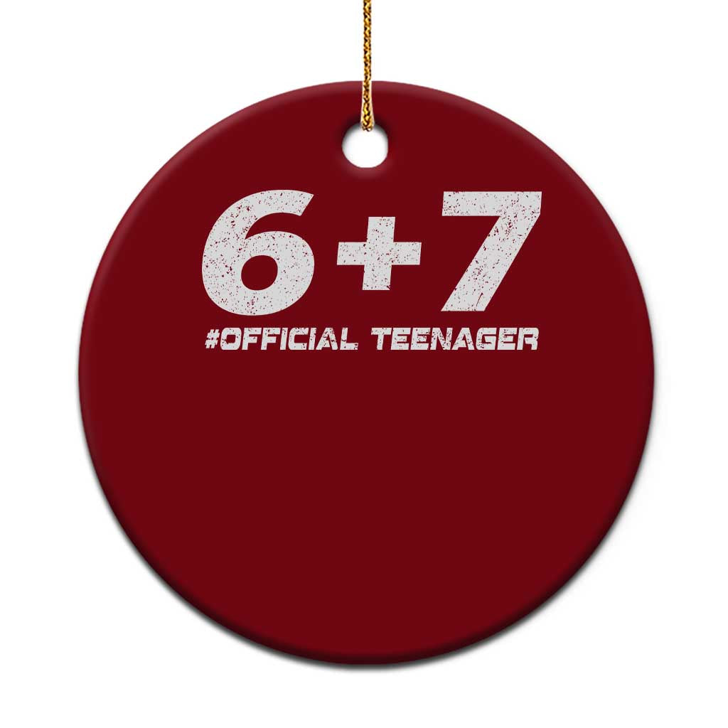Funny 13th Birthday Official Teenager Ceramic Ornament 13 Years Old Boys Kids TS10 1pc Red Print Your Wear