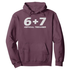 Funny 13th Birthday Official Teenager Hoodie 13 Years Old Boys Kids TS10 Maroon Print Your Wear