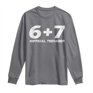 Funny 13th Birthday Official Teenager Long Sleeve Shirt 13 Years Old Boys Kids TS10 Charcoal Print Your Wear