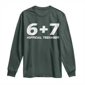 Funny 13th Birthday Official Teenager Long Sleeve Shirt 13 Years Old Boys Kids TS10 Dark Forest Green Print Your Wear