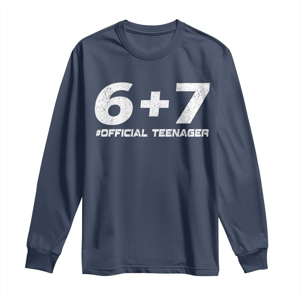 Funny 13th Birthday Official Teenager Long Sleeve Shirt 13 Years Old Boys Kids TS10 Navy Print Your Wear