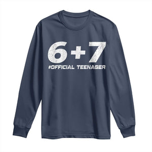 Funny 13th Birthday Official Teenager Long Sleeve Shirt 13 Years Old Boys Kids TS10 Navy Print Your Wear
