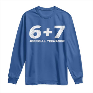 Funny 13th Birthday Official Teenager Long Sleeve Shirt 13 Years Old Boys Kids TS10 Royal Blue Print Your Wear