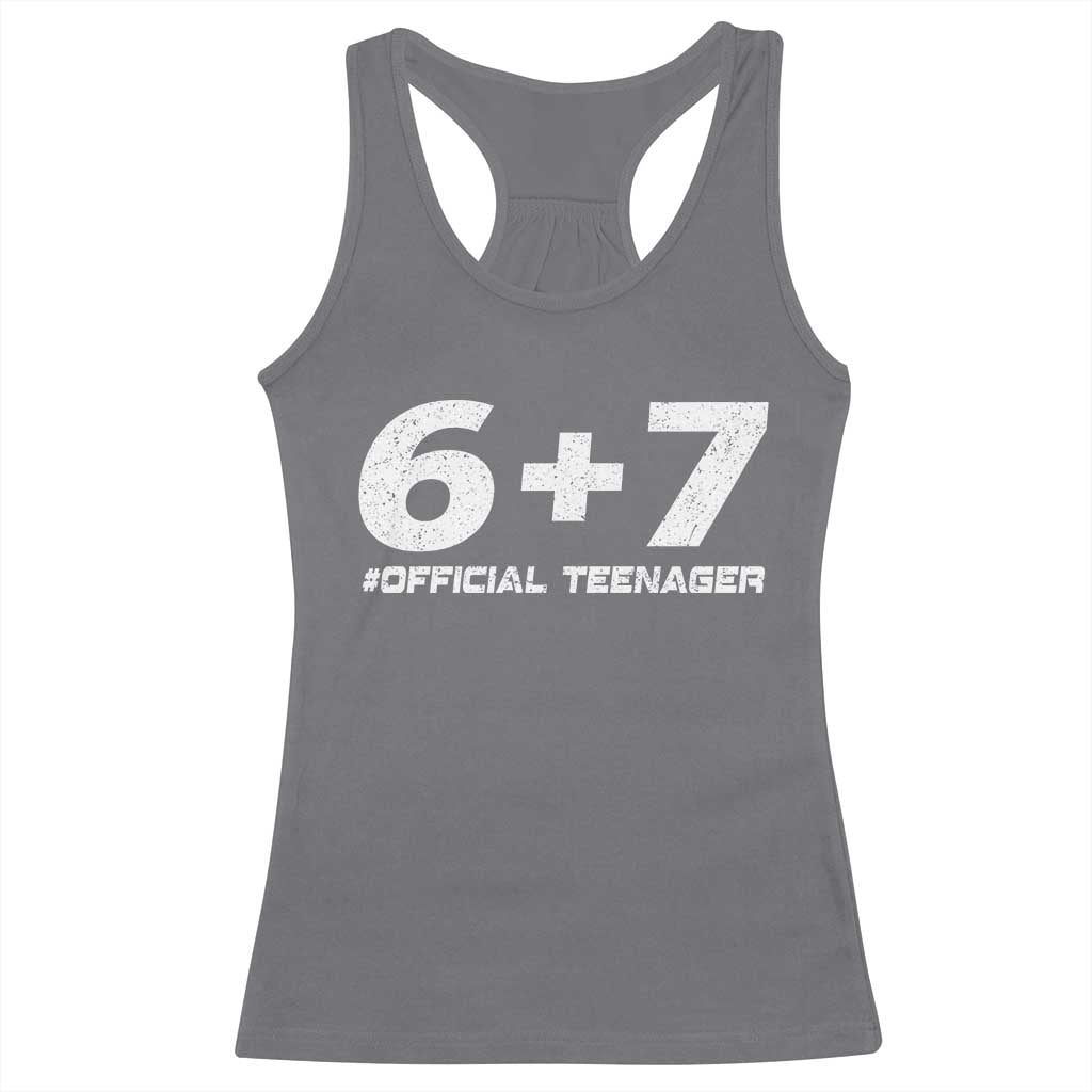 Funny 13th Birthday Official Teenager Racerback Tank Top 13 Years Old Boys Kids TS10 Charcoal Print Your Wear