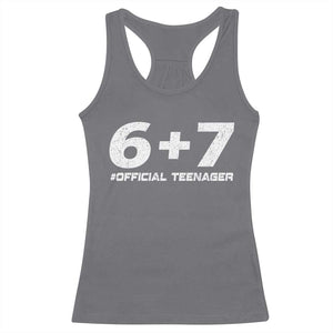 Funny 13th Birthday Official Teenager Racerback Tank Top 13 Years Old Boys Kids TS10 Charcoal Print Your Wear