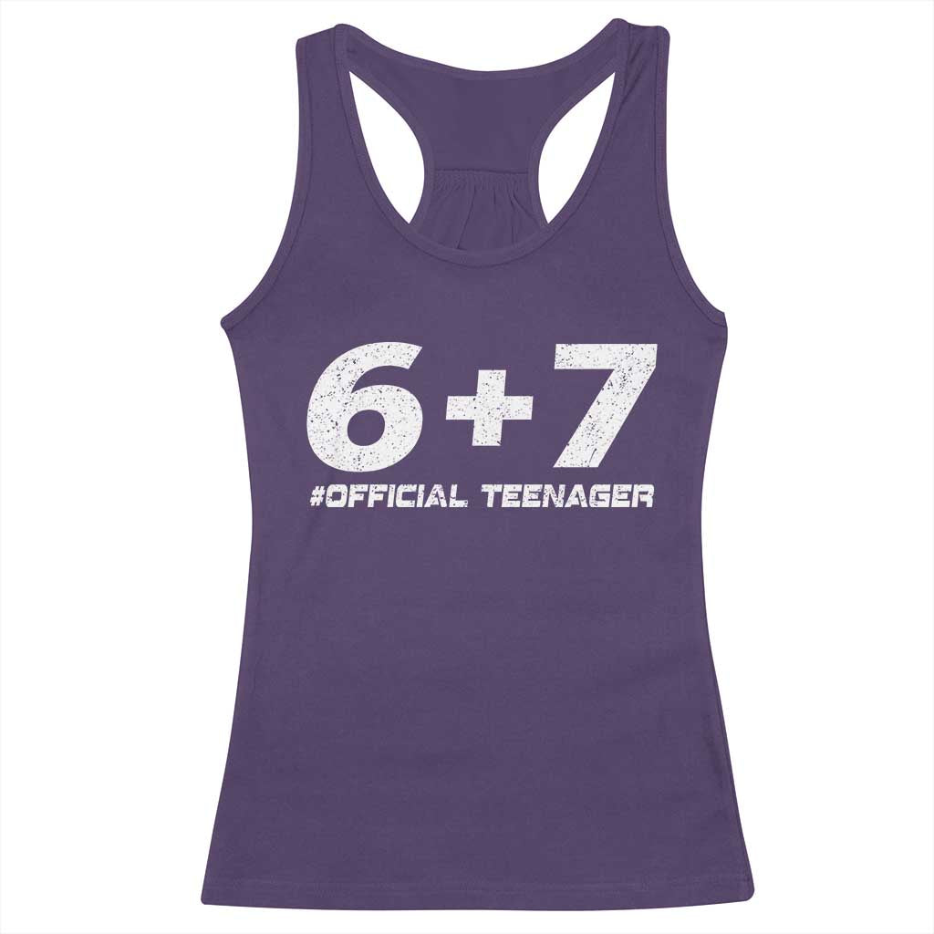 Funny 13th Birthday Official Teenager Racerback Tank Top 13 Years Old Boys Kids TS10 Purple Print Your Wear
