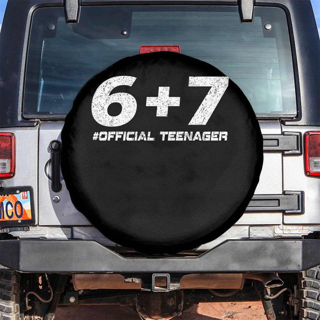 Funny 13th Birthday Official Teenager Spare Tire Cover 13 Years Old Boys Kids TS10 No hole Black Print Your Wear