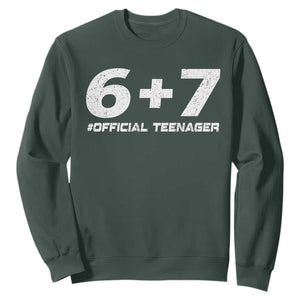Funny 13th Birthday Official Teenager Sweatshirt 13 Years Old Boys Kids TS10 Dark Forest Green Print Your Wear