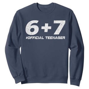 Funny 13th Birthday Official Teenager Sweatshirt 13 Years Old Boys Kids TS10 Navy Print Your Wear