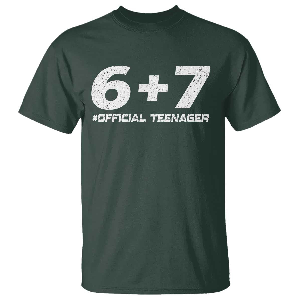 Funny 13th Birthday Official Teenager T Shirt 13 Years Old Boys Kids TS10 Dark Forest Green Print Your Wear