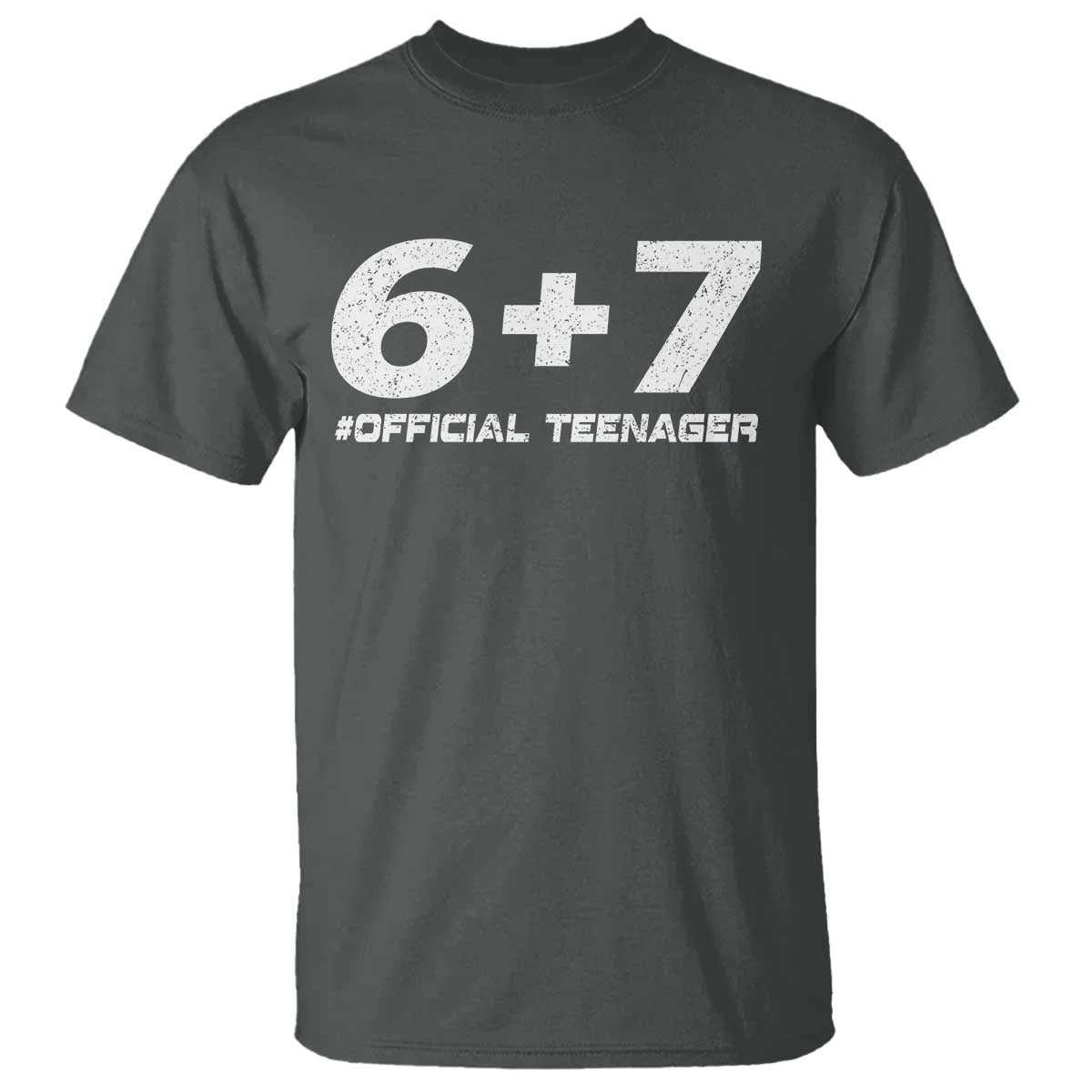 Funny 13th Birthday Official Teenager T Shirt 13 Years Old Boys Kids TS10 Dark Heather Print Your Wear
