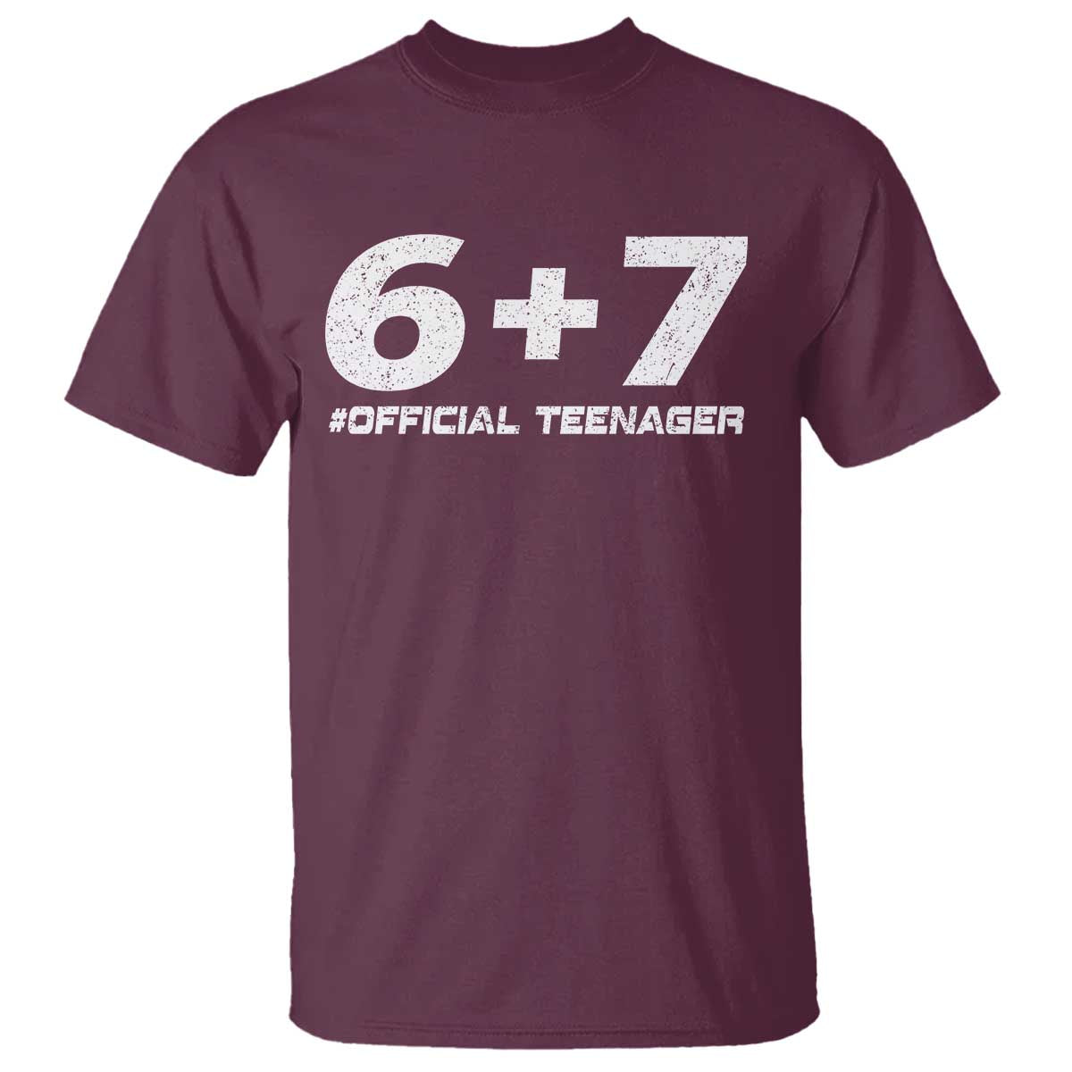 Funny 13th Birthday Official Teenager T Shirt 13 Years Old Boys Kids TS10 Maroon Print Your Wear