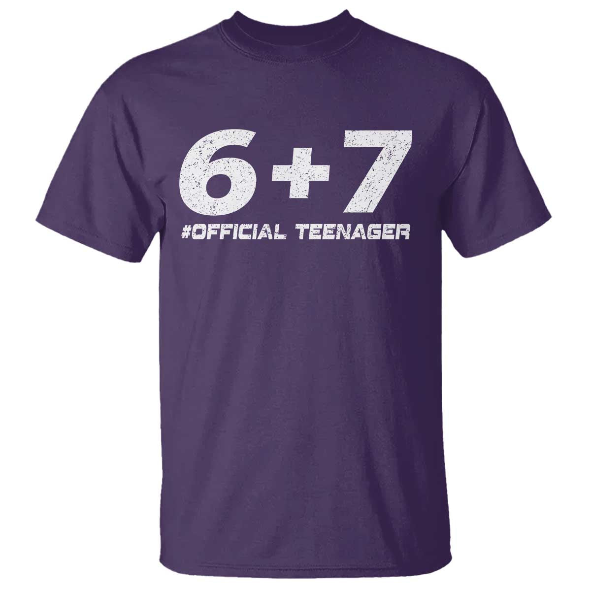 Funny 13th Birthday Official Teenager T Shirt 13 Years Old Boys Kids TS10 Purple Print Your Wear