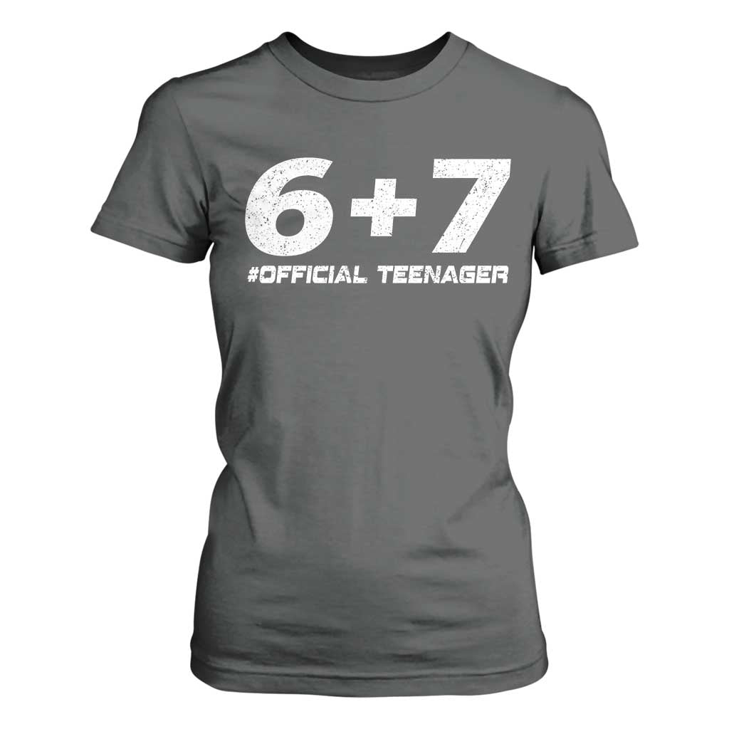 Funny 13th Birthday Official Teenager T Shirt For Women 13 Years Old Boys Kids TS10 Dark Heather Print Your Wear