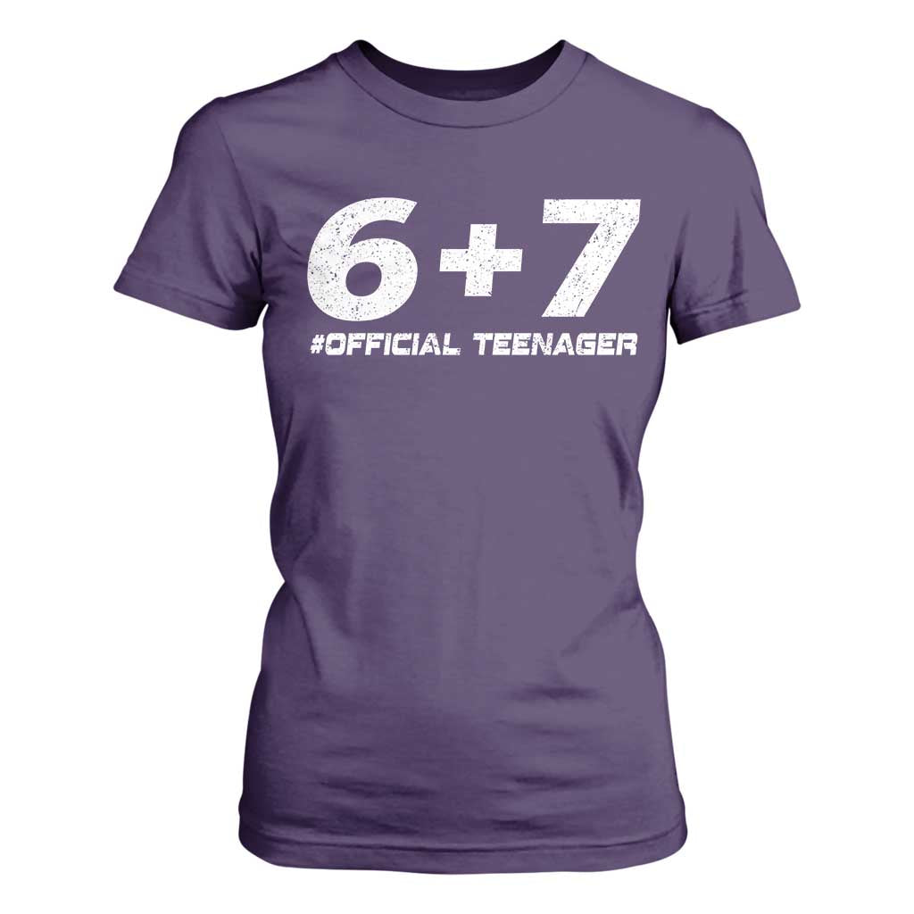 Funny 13th Birthday Official Teenager T Shirt For Women 13 Years Old Boys Kids TS10 Purple Print Your Wear