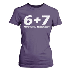 Funny 13th Birthday Official Teenager T Shirt For Women 13 Years Old Boys Kids TS10 Purple Print Your Wear