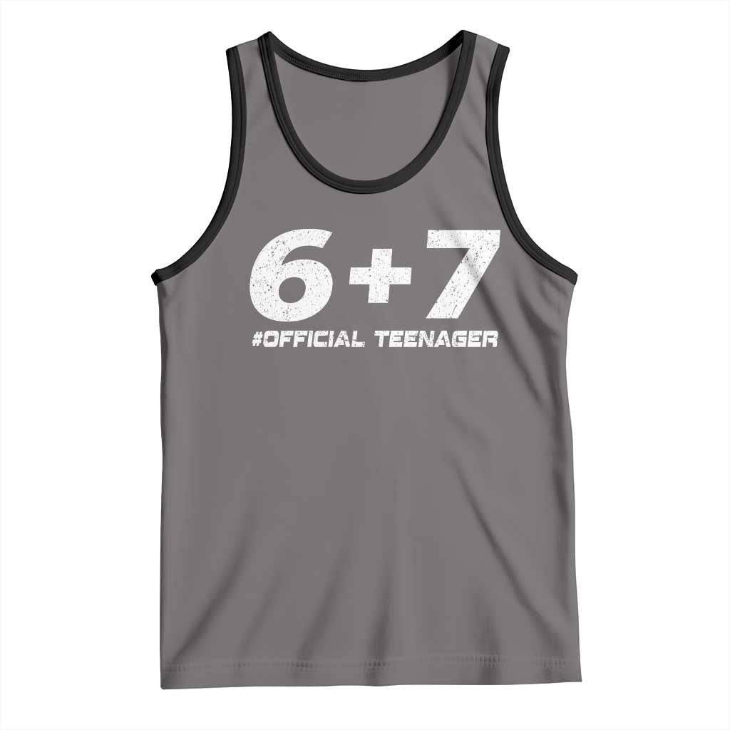 Funny 13th Birthday Official Teenager Tank Top 13 Years Old Boys Kids TS10 Deep Heather Black Print Your Wear
