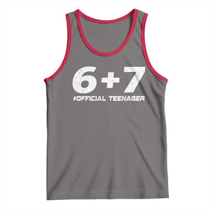 Funny 13th Birthday Official Teenager Tank Top 13 Years Old Boys Kids TS10 Deep Heather Red Print Your Wear