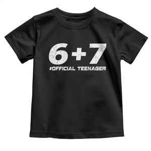 Funny 13th Birthday Official Teenager Toddler T Shirt 13 Years Old Boys Kids TS10 Black Print Your Wear
