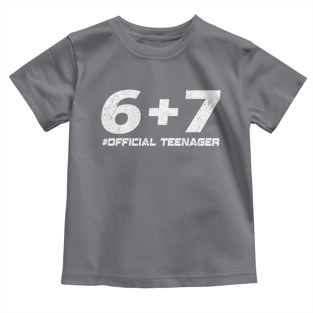Funny 13th Birthday Official Teenager Toddler T Shirt 13 Years Old Boys Kids TS10 Charcoal Print Your Wear