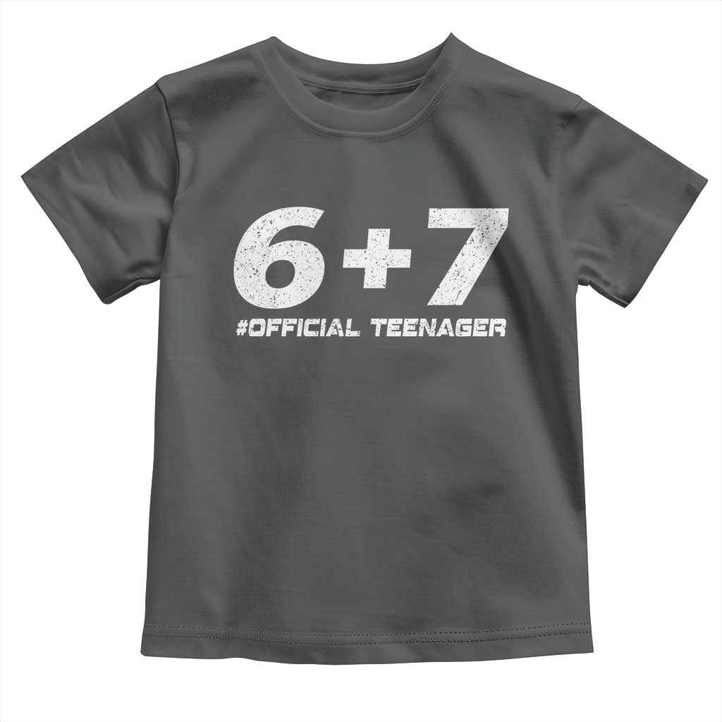 Funny 13th Birthday Official Teenager Toddler T Shirt 13 Years Old Boys Kids TS10 Dark Heather Print Your Wear
