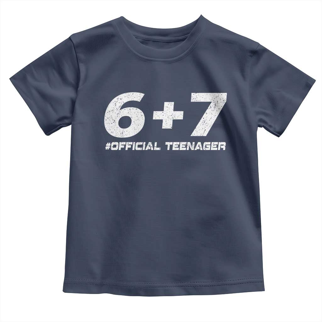 Funny 13th Birthday Official Teenager Toddler T Shirt 13 Years Old Boys Kids TS10 Navy Print Your Wear