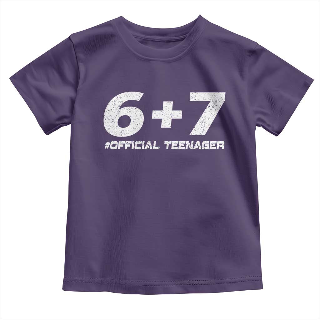 Funny 13th Birthday Official Teenager Toddler T Shirt 13 Years Old Boys Kids TS10 Purple Print Your Wear
