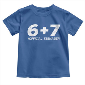 Funny 13th Birthday Official Teenager Toddler T Shirt 13 Years Old Boys Kids TS10 Royal Blue Print Your Wear