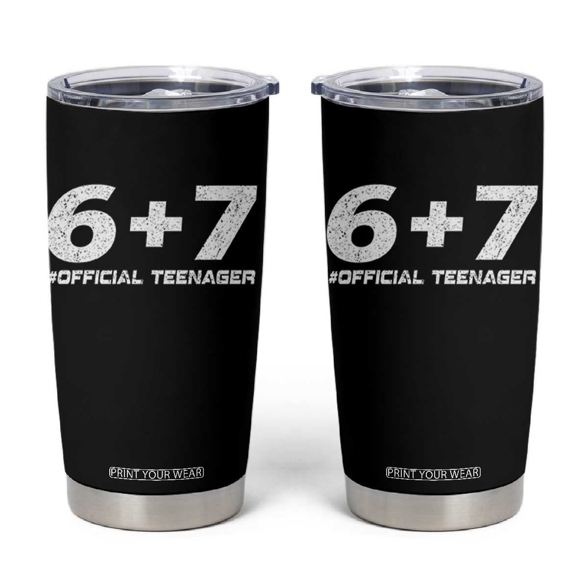 Funny 13th Birthday Official Teenager Tumbler Cup 13 Years Old Boys Kids TS10 Black Print Your Wear
